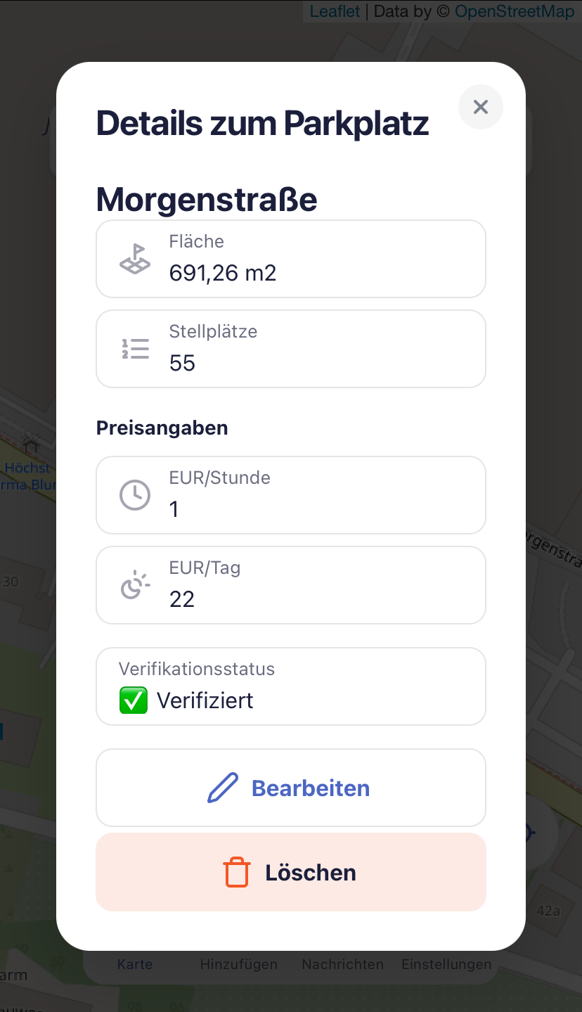 Vukha Park App parking lot details